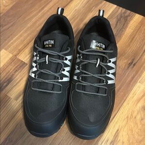 Whitin Men's Black Steel Toe Shoes